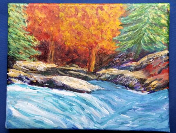 River-Rocks-Fall-Trees-Painting