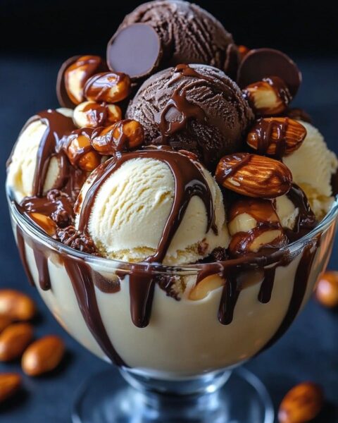 almond-sundae